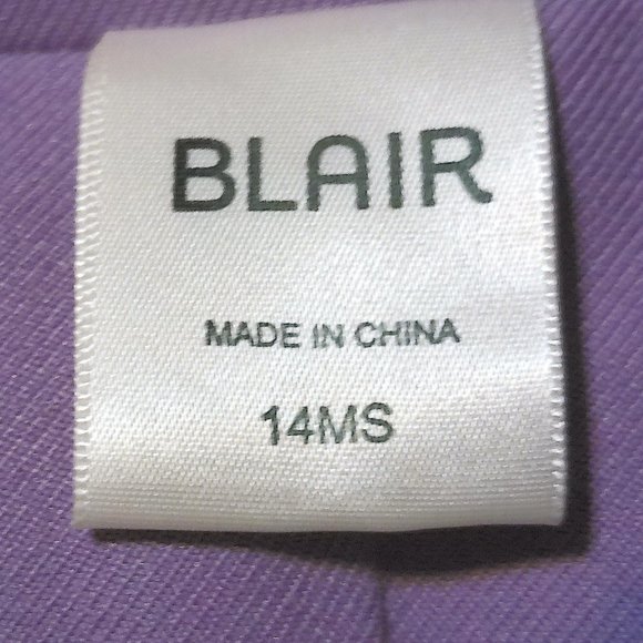Orchid Button Front Lined Blazer SZ 14 by Blair - Picture 7 of 8